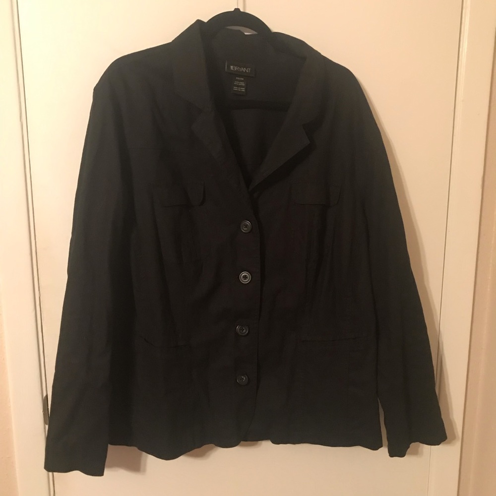 Lane Bryant black blazer plus size 22 24 button up